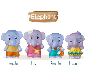4 characters "elephant" family